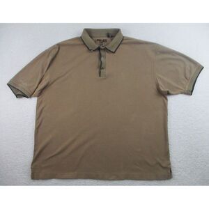 Ping Polo Shirt Mens Large Brown Short Sleeves Athletic Performance Golf Outdoor